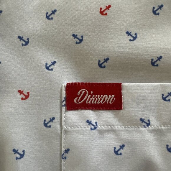 Dixxon Flannel Medium Shipwrecked Shirt Womens White Anchor Coastal Nautical Top - Picture 6 of 7